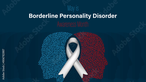 Foto Borderline personality disorder awareness month, vector illustration