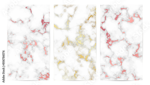 Set of marble texture backgrounds