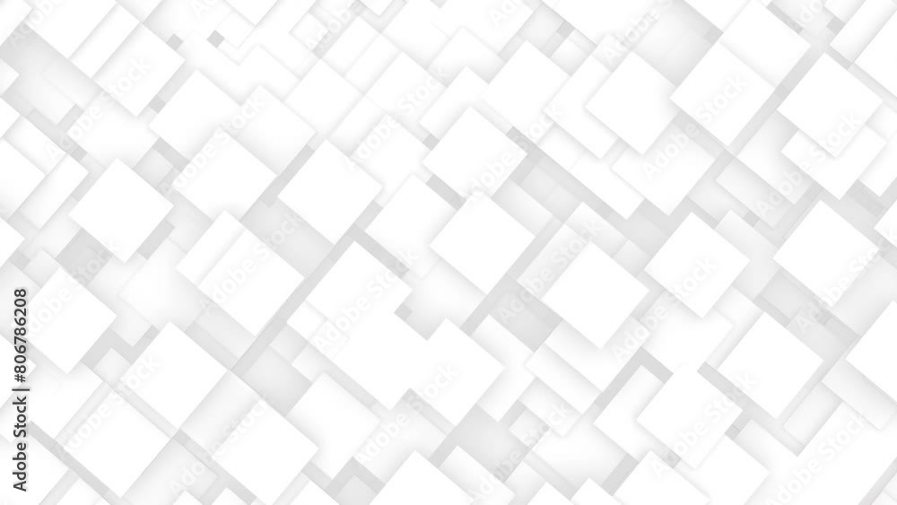 Elegant and clean small white squares overlapping layers animation. Seamless loop geometric motion graphic Elegant and clean small white squares overlapping layers animation. Seamless loop geometric motion graphic