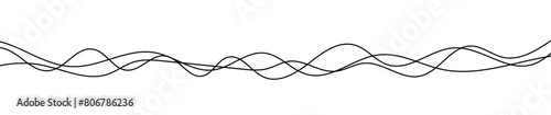 Thin curved wavy lines