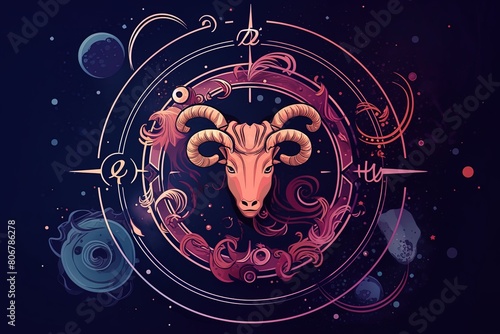 aurus, the Bull: Majestic Zodiac Sign Illustration for Your Design Projects photo