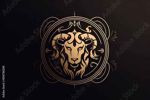 aurus, the Bull: Majestic Zodiac Sign Illustration for Your Design Projects photo