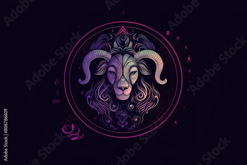 aurus, the Bull: Majestic Zodiac Sign Illustration for Your Design Projects photo