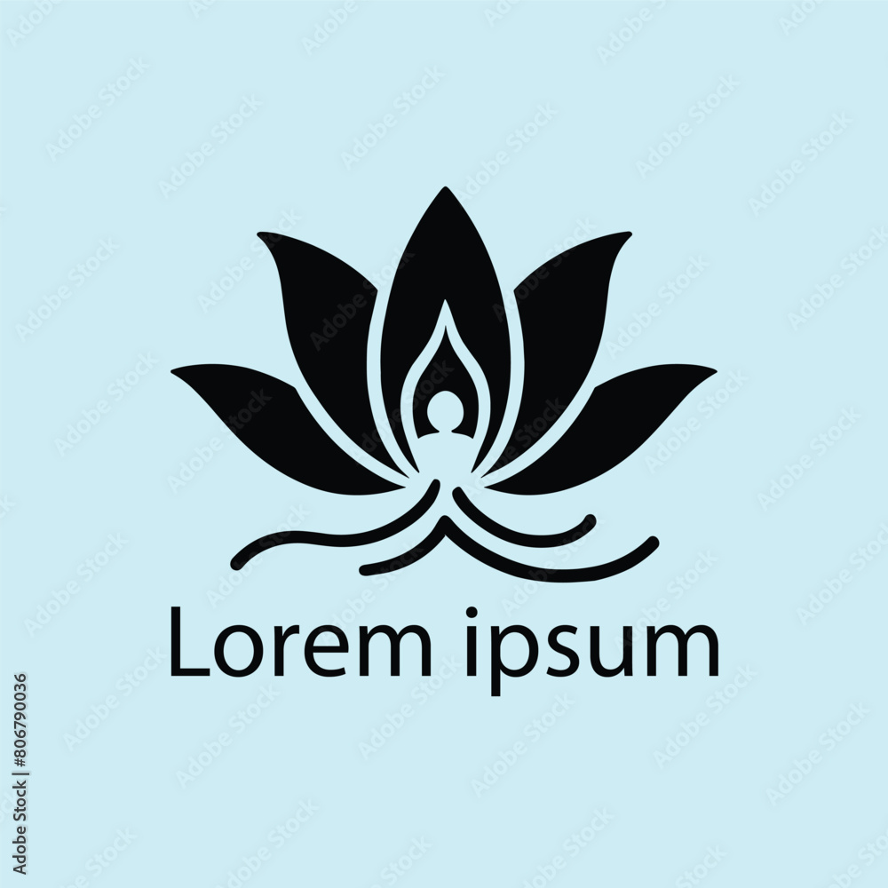 Yoga template Logo design. minimalist zen logo style Yoga template Logo design. minimalist zen logo style