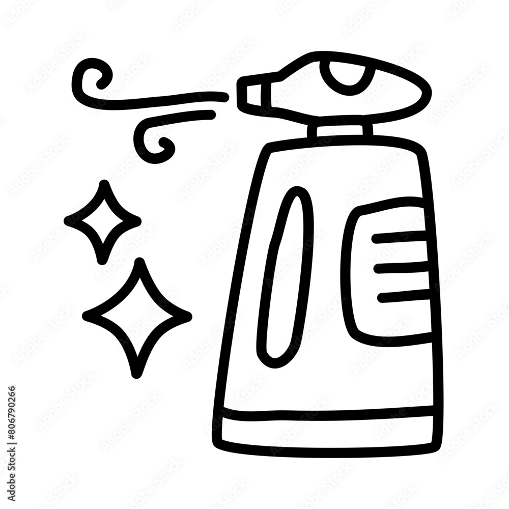spray of cleaning service doodle icons spray of cleaning service doodle icons