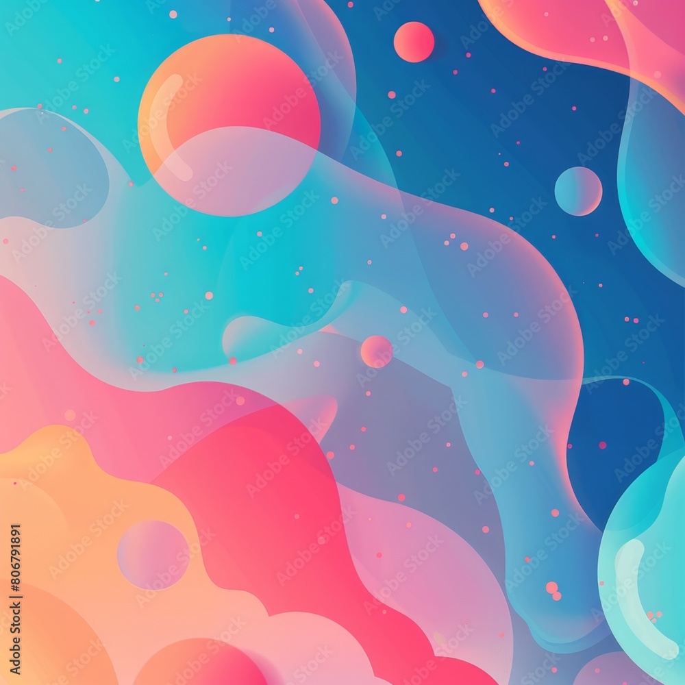 Wavy Bubbles Background Illustration Wavy Bubbles Background Illustration