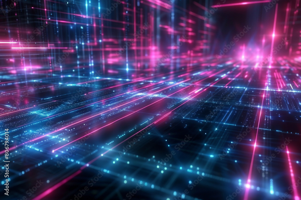 Vibrant technology background with cool, glowing lines Vibrant technology background with cool, glowing lines