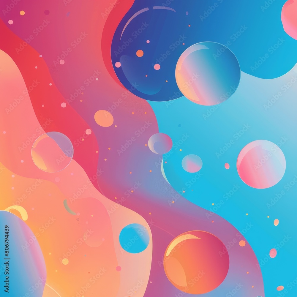 Wavy Bubbles Background Illustration