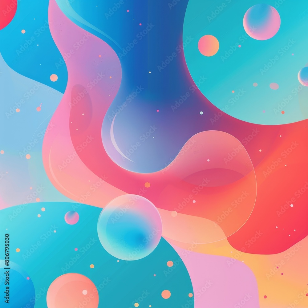 Wavy Bubbles Background Illustration Wavy Bubbles Background Illustration