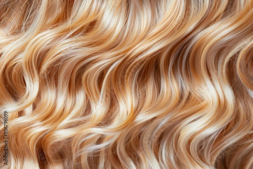 luxurious blonde curls with silky smooth texture and vibrant golden hues closeup photography