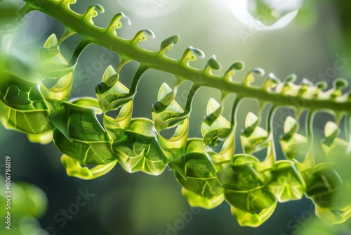 The process of photosynthesis in plants, super realistic photo