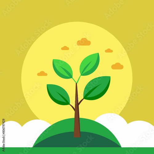 tree with green grass
