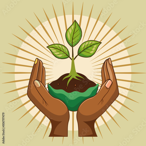hand holding plant