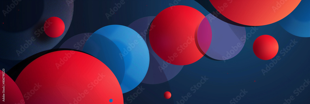 Minimalist background with modern abstract geometric design in blue and red Minimalist background with modern abstract geometric design in blue and red