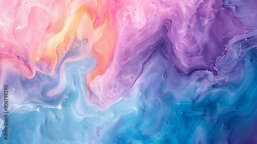 A colorful abstract background with swirls of blue, green, yellow, pink, and orange.