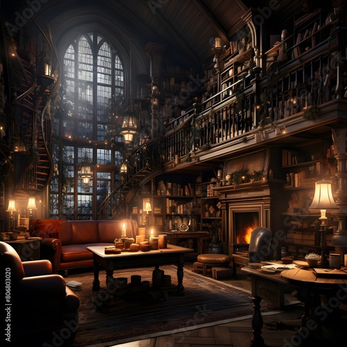 3d rendering of a beautiful interior in a fairy tale style.