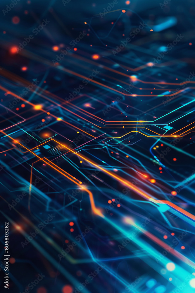 Vibrant technology background with cool, glowing lines Vibrant technology background with cool, glowing lines