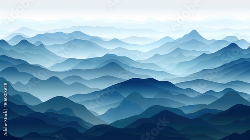 Fantasy Landscape Panorama Of Mountains In A 3D Render, Cartoon Background