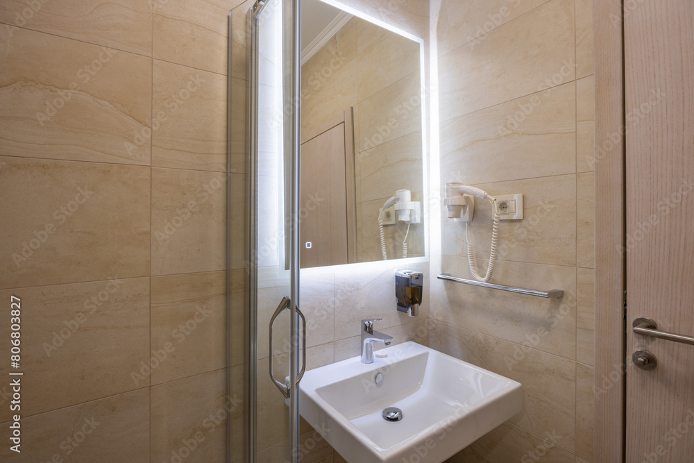 Fototapeta premium Interior of a hotel bathroom