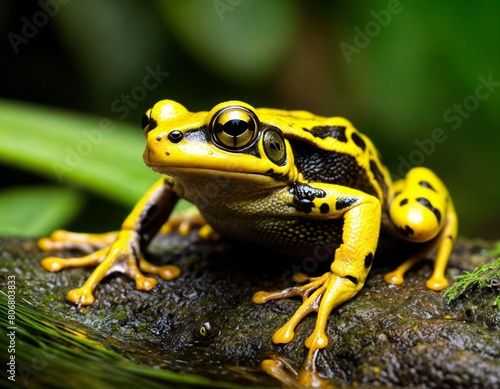 yellowish frog in the forest