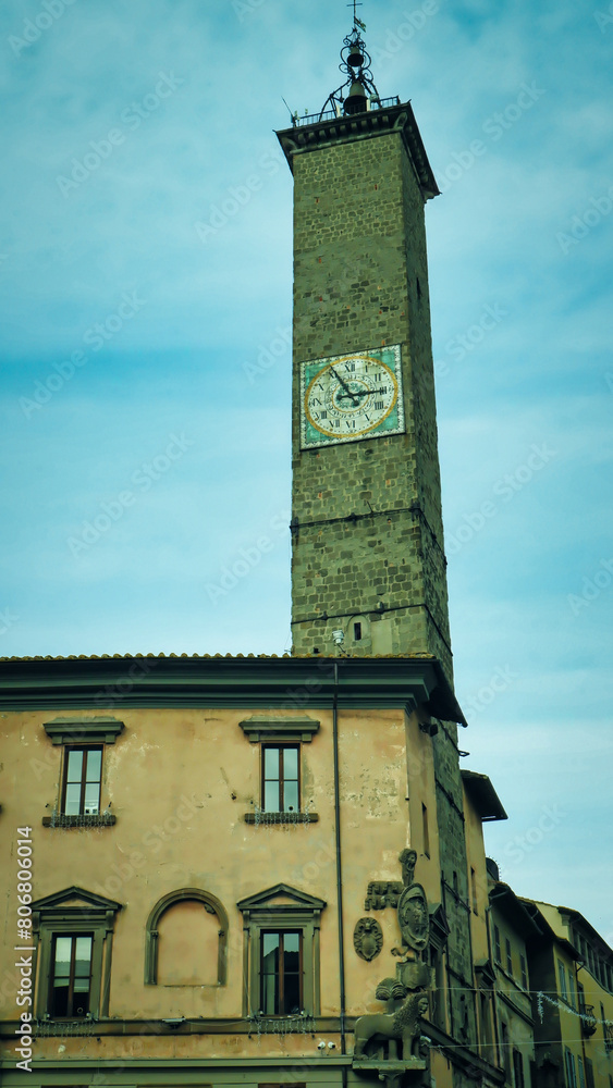Obraz premium Main square Piazza del Plebiscito in a small Italian city in spring