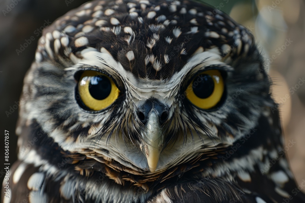 Close-up of a Great Horned Owl. Beautiful simple AI generated image in 4K, unique. Close-up of a Great Horned Owl. Beautiful simple AI generated image in 4K, unique.