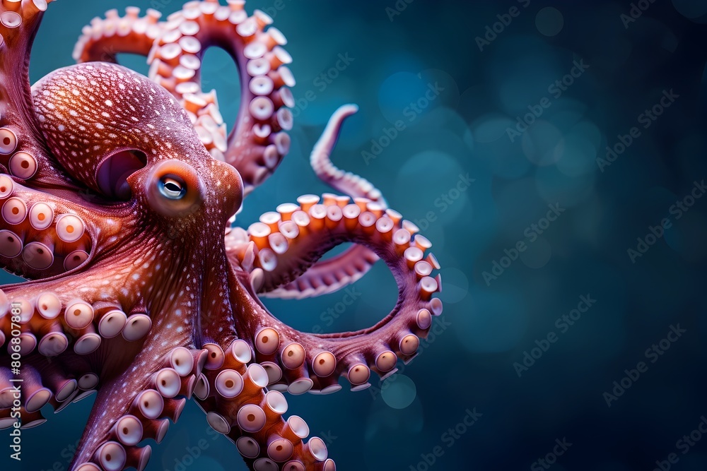 Captivating Octopus A Mesmerizing Underwater Creature in Vibrant Hues Captivating Octopus A Mesmerizing Underwater Creature in Vibrant Hues