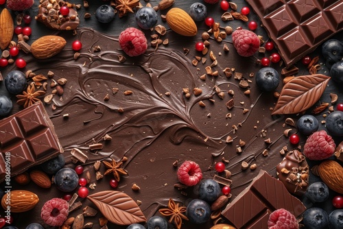 A chocolate backdrop background for world's chocolate day. 