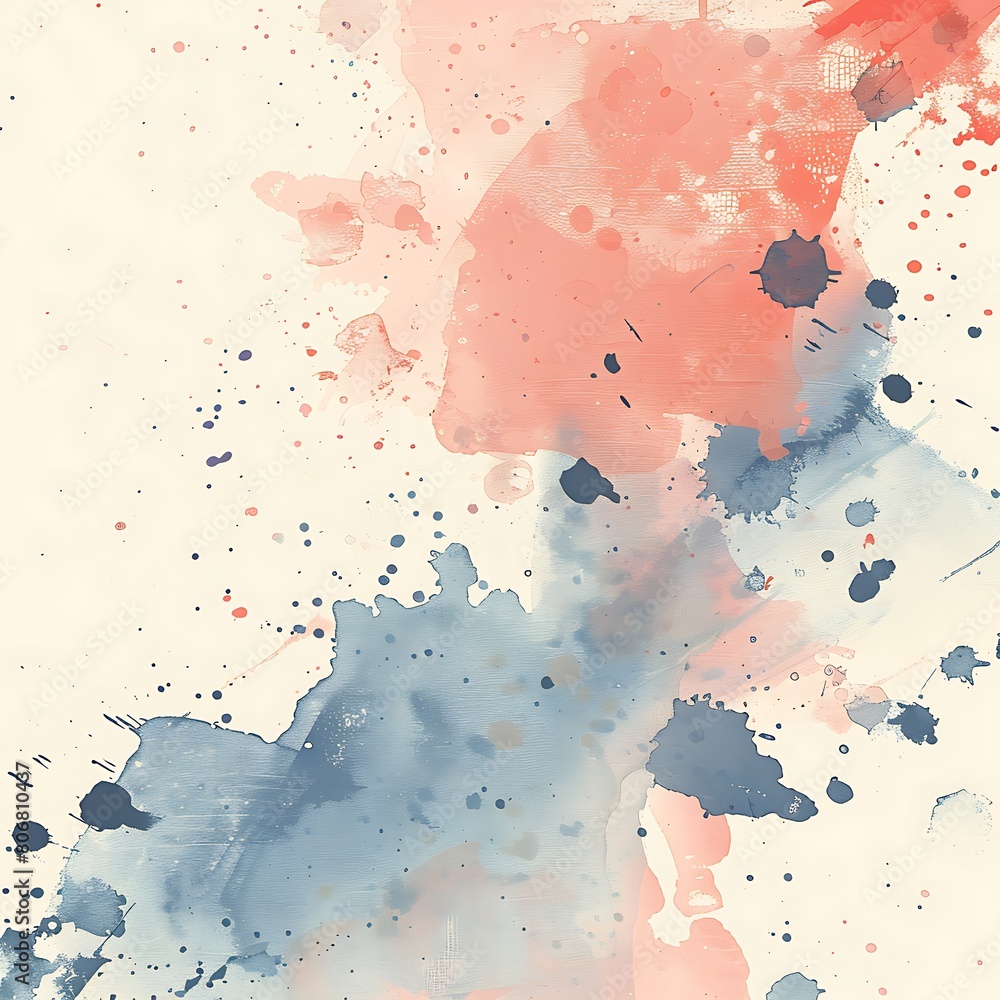 Colorful Abstract watercolor art hand paint on white