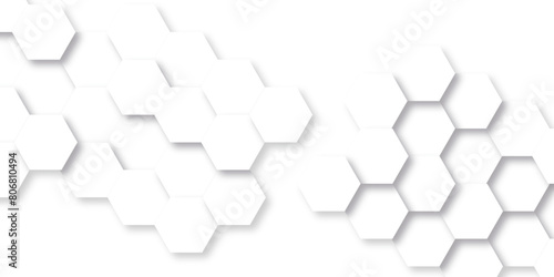Abstract background with hexagons modern mesh cell. Abstract honeycomb cell hexagon background. Hexagon business geometric grid tile element. Technology futuristic hexagon metal texture. 