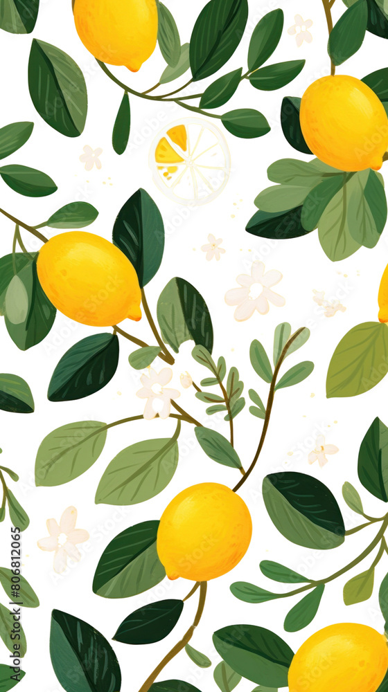 PNG Lemon wallpaper pattern fruit.