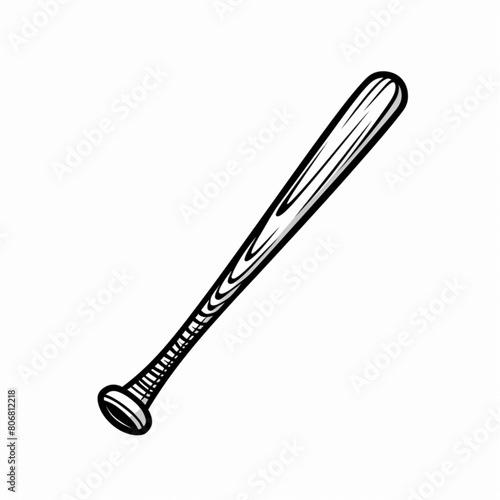 baseball bat line icon design vector template