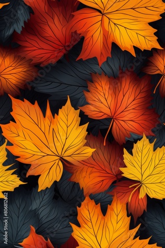 Seamless patterns autumn