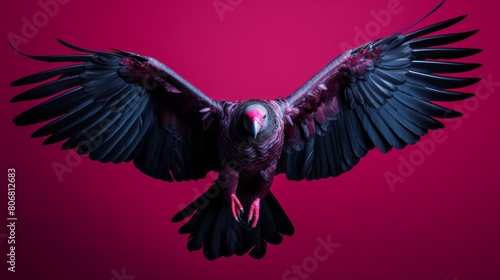 A majestic eagle with its wings spread wide in flight © FMSTUDIO