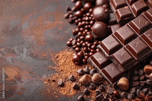 A chocolate backdrop background for world's chocolate day.