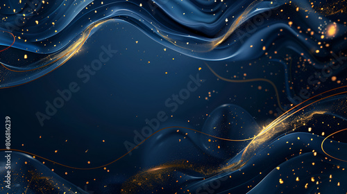 Abstract background with circles and lines. Different shades and thickness.lighting of fiber optics cable concept and bokeh. abstract background, Generative Ai
 photo