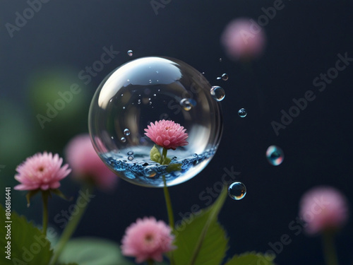 flower in a glass