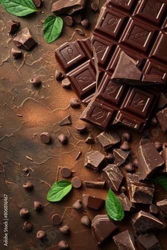 A chocolate backdrop background for world's chocolate day.
