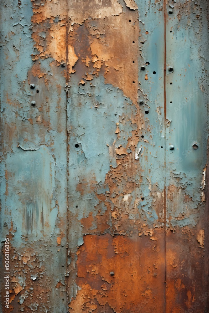 rusty blue metal door texture