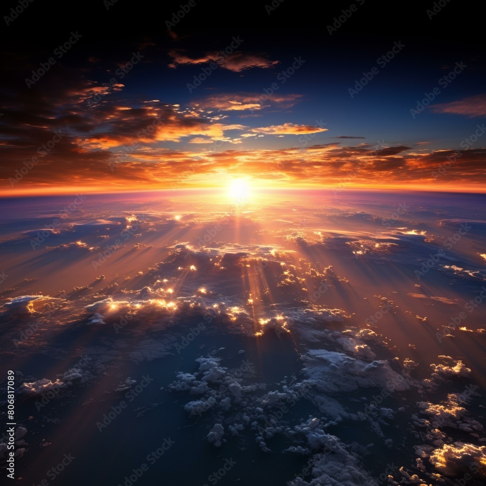 A Breathtaking Sunset Over the Clouds