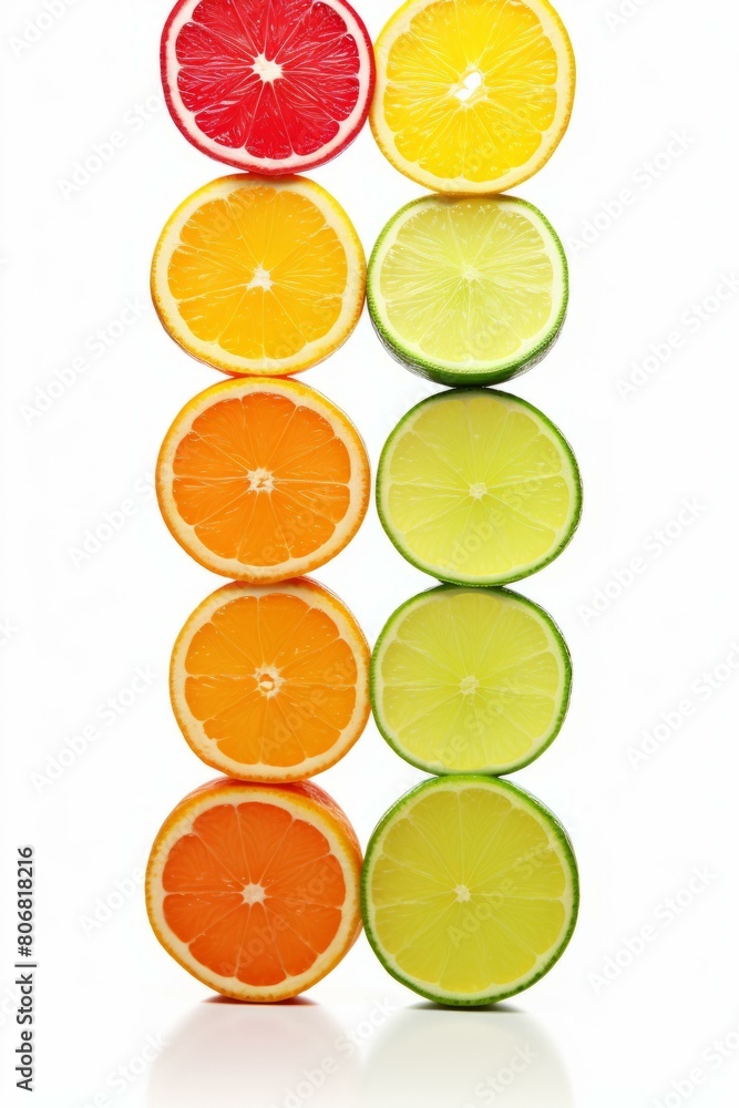 Various citrus fruits including blood orange, orange, and lime Various citrus fruits including blood orange, orange, and lime
