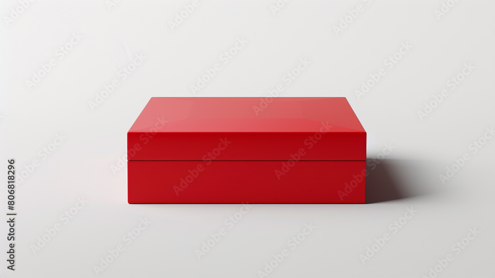 luxury red blank box mockup on white background luxury red blank box mockup on white background