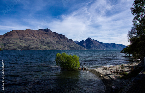 Lakes edge. on Lake Wakatipu Queenstown New Zealand photo