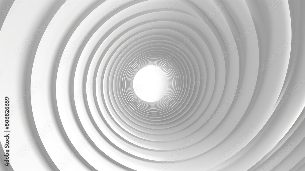 The white background with a 3D graphic of a big circle with smooth waves on center. The white background with a 3D graphic of a big circle with smooth waves on center.