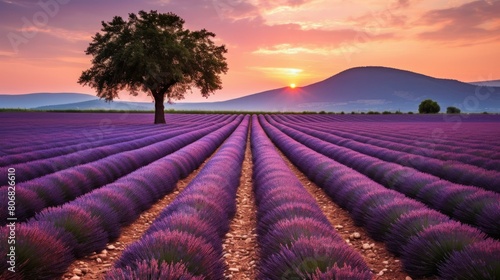 scenic view of lavender fields in Provence, France
