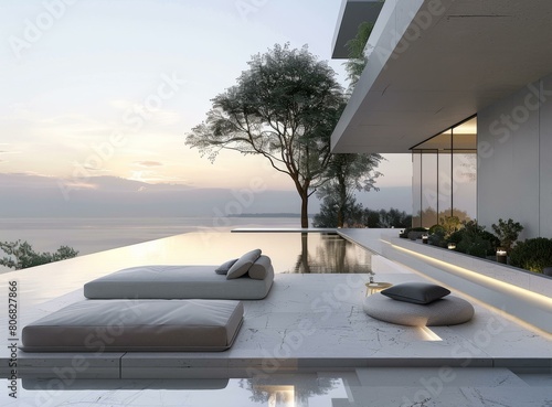 Modern Minimalist Villa With Infinity Pool Overlooking Ocean