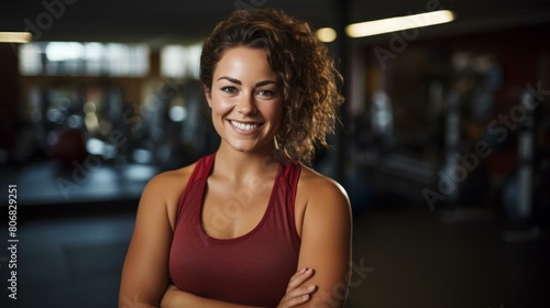 Portrait of a young woman in a gym Free Download Portrait of a young woman in a gym - GFXLoad