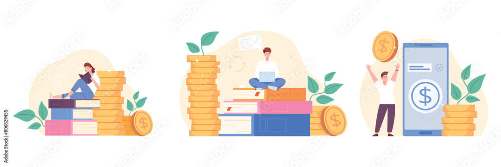 Investment knowledge. Financial education business books learning for employee or college student, finance saving increase or money economy Investment knowledge. Financial education business books learning for employee or college student, finance saving increase or money economy