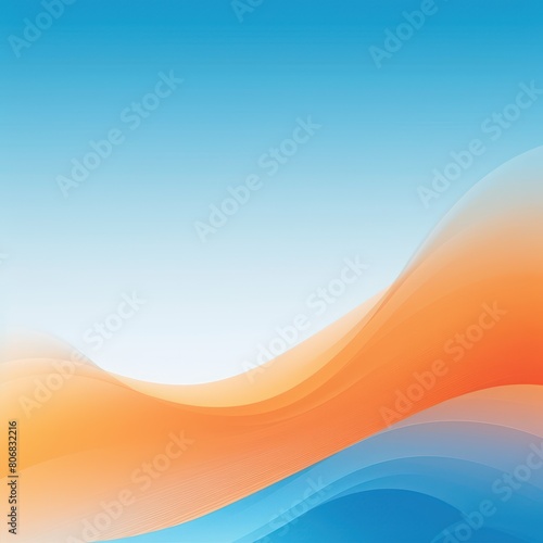 Sky Blue orange wave template empty space rough grainy noise grungy texture color gradient rough abstract background shine bright light and glow
