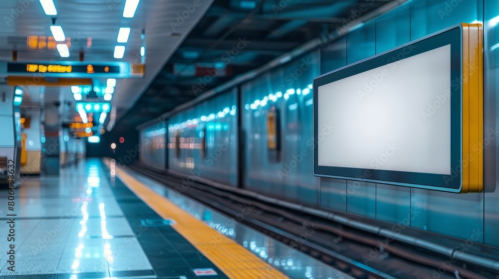 Billboard advertisements, promotions, and various announcements in the subway. Billboard advertisements, promotions, and various announcements in the subway.